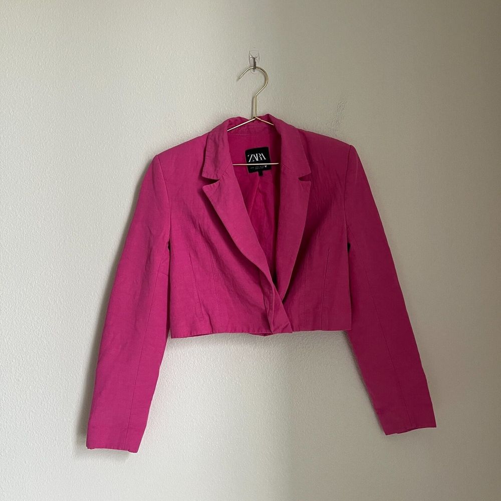 Zara Pink Cropped Blazer